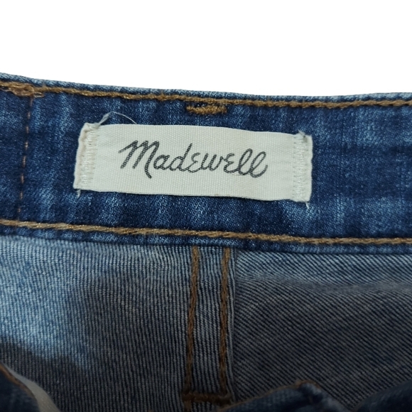 Madewell Curvy High Rise Crop Skinny Jeans Hi/Lo Raw Hem - Picture 7 of 11